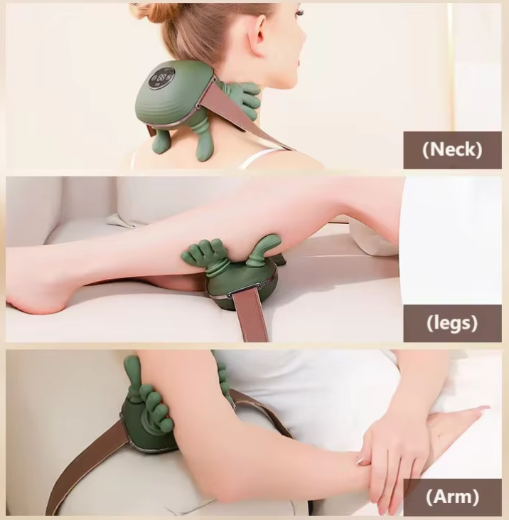 Aparat masaj cervical premium cu incalzire, masaj gât si umeri
